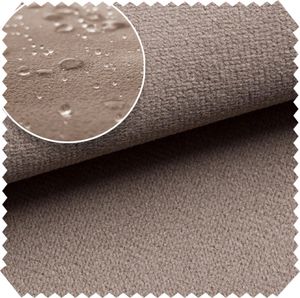 novely® TRITON - Microfaser Velours in Wildleder-Optik - Wasserabweisender Möbelstoff - Pflegeleichte Meterware 1lfm - Farbe: 05 Taupe