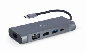 GEMBIRD USB Typ-C 7-in-1 Kombi Adapter spacegrau