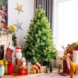 COSTWAY 180cm Künstlicher Weihnachtsbaum, Christbaum mit Metallständer, 820 Zweigen, Klappsystem, Tannenbaum Kunstbaum für Zuhause, Geschäfte