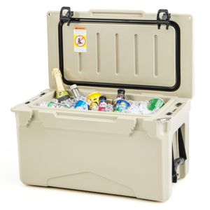 COSTWAY 28L Isolierbox Kühlbox tragbar, Wärmebehälter mit Flaschenöffner und Getränkehalter, Thermobox Speisetransportbehälter für Camping Picknick