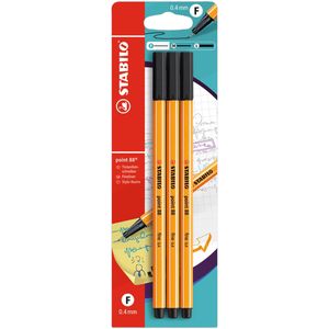 Fineliner - STABILO point 88 - 3er Pack - schwarz