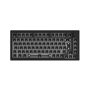 Akko 5075S VIA 75 % mechanisches Gaming-Barebone-Tastatur-Kit, RGB-Hintergrundbeleuchtung, 3/5-Pin-Hotswap（Schwarz, ISO, QWERTZ, Deutsch）