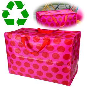 LS-LebenStil XXL Jumbo Bag Pink Rot Spotlight 55cm ♻️ Recycled Allzwecktasche Einkaufstasche