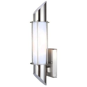 Grafner Design Edelstahl Wandlampe mit 1x E27 Fassung, IP44 Wand Außenleuchte, 360° rundum Lichtschein, für außen und innen, Wandleuchte Lampe Außen Hoflampe