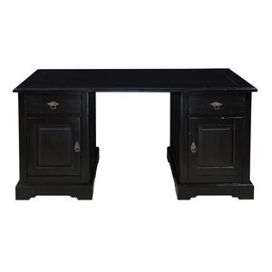 SIT Möbel Schreibtisch | 2 Schubladen, 2 Türen | Akazie-Holz | antikfinish | B 150 x T 68 x H 75 cm | 09807-30 | Serie SAMBA
