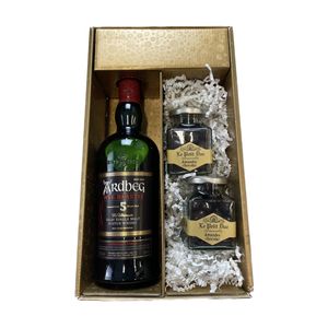 Geschenkbox - Whisky - Gold - ARDBEG Wee Beastie 5 ans - Amandes de provence enrobées du Petit Duc