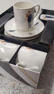 Kaffeetassen Set Türkischer Mokka Tassen 12-teilig mit Untertassen