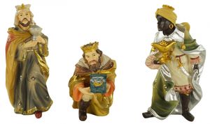 Detailné betlehemské figúrky Traja králi, 3 kusy, cca 15 cm, K 077-02