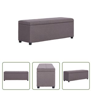 The Living Store Bank mit Staufach 116 cm Taupe Polyester