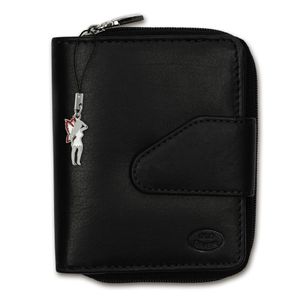 Old River Pravá kožená dámská peněženka s RFID ochranou černá OPD104S