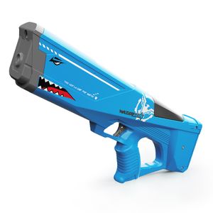 Elektrische Wasserpistole für Kinder und Erwachsene, Wasserspritzpistole mit eingebautem 550 ml Wassertank; Reichweite 40 ft, automatische Saugpistole Outdoor-Wasserspielzeug (blau).