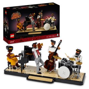 LEGO 21334 Ideas Jazz-Quartett, Set für Erwachsene, Geschenk für Musikliebhaber mit Band Figuren und Klavier, Kontrabass, Trompete & Schlagzeug