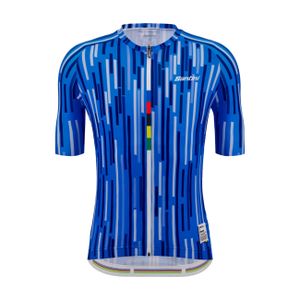 SANTINI Kurzarm Fahrradtrikot - UCI SALO' DEL GARDA 1962 - Blau L