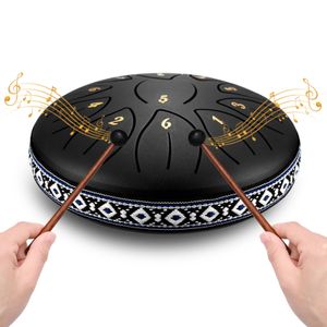 Stahlzungen-Drum, 11 Töne in D-Dur-Zungen-Drum, ideal für Anfänger, Kinder-Schlaginstrument, meditative Yoga-Klänge, breiter Tonumfang
