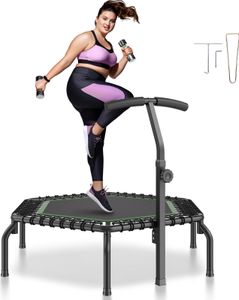 VEVOR Skládací mini trampolína fitness rebounder 1384 mm 205 kg tréninková trampolína, trampolína rebounder zahradní trampolína