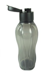 TUPPERWARE To Go Eco 1,0L schwarz Trinkflasche Ökoflasche Flasche + SPÜLTUCH