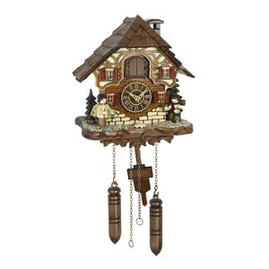 Kukačkové hodiny Dankerode s krušnohorskými figurkami - ze dřeva - 24 cm -  GERMANY