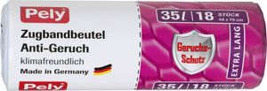 Pely Zugbandbeutel Müllbeutel Anti Geruchs Formel 35Liter 18 Stück