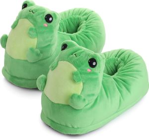 Eddy der Frosch Plüsch Hausschuhe (Grün) EU Einheitsgröße 34-44