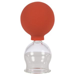 Schröpfglas mit Ball 3,5 cm, Schröpfgläser mit Saugball, medizinisch Schröpfen