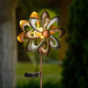 Solar LED Gartenstecker Metal Blume 4 Farben  Gartendeko 90 cm Solarleuchte 