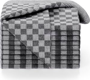 Blumtal 20er Set Geschirrhandtücher - Hochwertiges Handtücher Set, 100% Baumwolle, 50x70 cm, blau kariert, ® , geschirrtücher Baumwolle