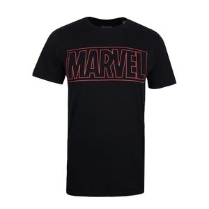 Marvel - T-Shirt Logo für Herren TV294 (XL) (Schwarz)