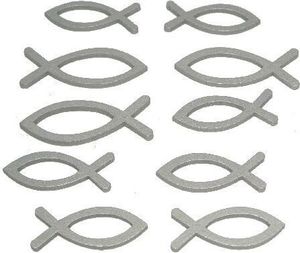 Kleine Holzfische I 120 Stück I 4cm+5cm I Streudeko I Tischdeko Kommunion Taufe - 0,08 € pro Stück