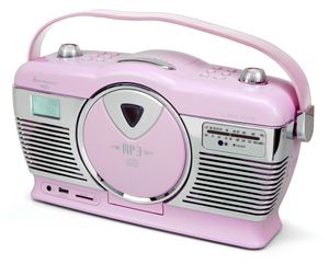Soundmaster RCD1350 Retro CD/MP3/USB Radio in verschiedenen Farben Farbe: pink