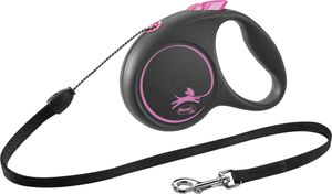 flexi Seil-Leine Black Design pink S 5 m
