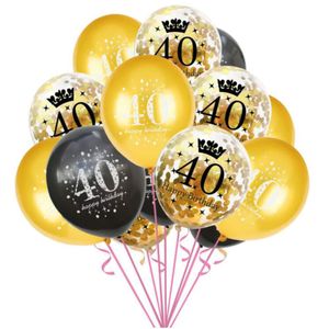 Oblique Unique Konfetti Luftballon Set Zahl 40 Geburtstag Happy Birthday 15 Ballons