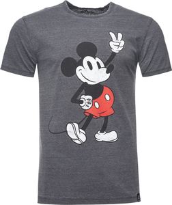 Recovered T-Shirt Disney Mickey Peace Pose im zeitlosen Design Grey S