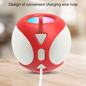 Lautsprechergehäuse Anti-Drogen-Schock-Sicht-Silikonlautsprecher-Schutzhülle für Apple HomePod Mini-Rot
