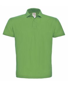 B&C Herren Polo Shirt Piqué Kurzarm Basic T-Shirt Baumwolle Shirt Top, Größe:4XL, Farbe:Real Green