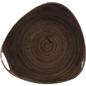 Churchill Super Vitrified Stonecast Patina Iron Black Dreiecksteller, 31,1 cm, 6 Stück