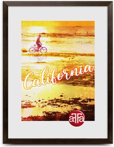 aFFa frames, California, Bilderrahmen aus Kunststoff, Fotorahmen, Rechteckig, mit Acrylglasfront, HDF-Hintergrund, Dunkelbraun, A3, 29,7x42 cm