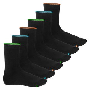 Damen und Herren Wintersocken (6 Paar) Warme Vollfrottee Socken mit Thermo Effekt - Neon Glow 43-46