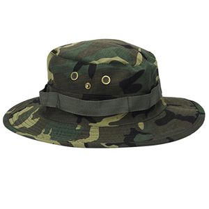Sonnenhut mit Schnappverschluss, breiter Krempe, Mehrzweck-Camouflage-Boonie-Hut für die Jagd – Tarnung und Armeegrün
