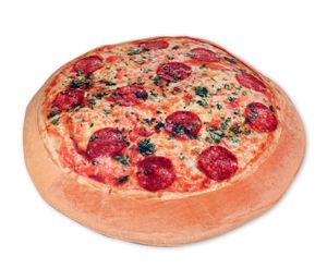 United Labels Dekoračný vankúšik Pizza v krabici na pizzu Ø cca 40 cm
