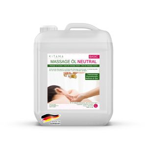 Kitama Massageöl Neutral (ohne Duft) 5-Liter für Physiotherapie Thai-Massage