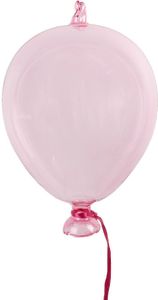 Clayre & Eef 6GL4436 Wiszący balon dekoracyjny różowy Ø 7x14 cm