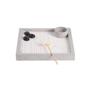 Rivanto® Zen Garten Größe S in Geschenkverpackung, 20 x 20 cm, Meditativ für Wohnzimmer, Büro