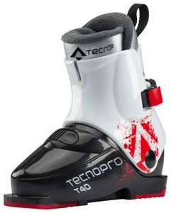 Tecno Pro Kinder Alpin Skischuhe T40 schwarz / weiß / rot, Größe:25
