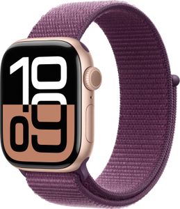 Apple Watch Series 10 GPS 42mm Aluminium Rosegold Sport Loop Plum