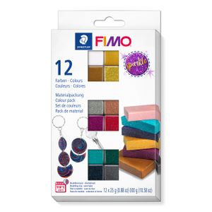 FIMO Modelliermasse-Set "sparkle" 12er Set