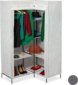 relaxdays Eckkleiderschrank aus Stoff