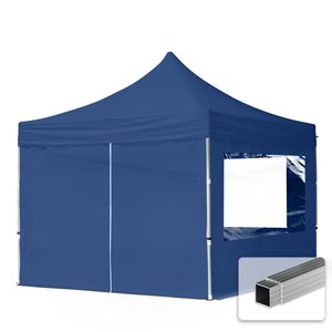 TOOLPORT Faltpavillon Faltzelt Pavillon 3x3m - 4 Seitenteile Aluminium 32mm Partyzelt 700N blau