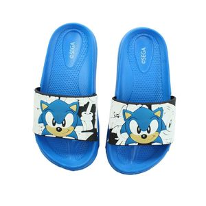 Sonic The Hedgehog 3D Optik Kinder Sandalen Badeschuhe – Blau / 25/26