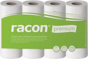 Kuchyňská role racon Premium K-2 B220xL250ca.mm bílá 2-vrstvá, perforovaná 4 Rl./PAK