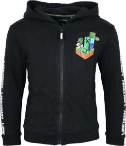 Minecraft Creeper Zombie Kinder Hoodie Kapuzenpullover Pulli Pullover – Schwarz / 116